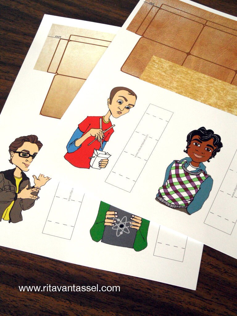 Big Bang Theory PDF Paper Doll Set