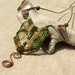 Spiral bliss macrame necklace green and brown wax thread hand forged copper spirals