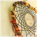 Large baby crib mobile - baby mobile - OOAK magical dream catcher weaved in black with seashells and a black crow feather.