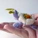 Flower turtle - miniature soft sculpture