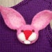 Bunny brooch - needlefelted sculpture