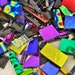 Dichroic Glass Scrap - 1 Ounce - 90 COE - Mixed Color Shape Pattern Textures
