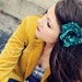 Feather Fascinator...Flower Fascinator...Flower Feather Fascinator...Blue Flower Hair Clip....Flower Clip...blue..aqua..turquoise.. Kristy