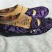 Size 10 Ready to Ship, Round Toe Mary Jane Shoes, Grape Purple and Black, with Recycled Rubber Soles