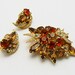 Reserved for Faye - Vintage Eisenberg Ice Brooch Set Fall Colors