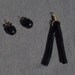 Reserved listing....Black Coral earrings and pendant