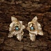 Florenza blue rhinestone earrings brooch