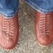 1970's Swedish brown leather clogs 7 1/2