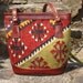 Turkish carpet bag tote kilim purse
