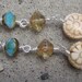End of summer SALE Bone, Czech glass and Silver "Desert Oasis" earrings