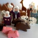 Vintage Hand Painted Noah's Ark Animals and Family