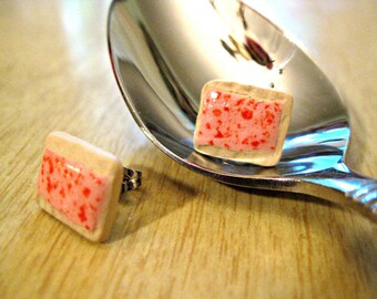 Fun Food Earrings... Cherry Toaster Pastries