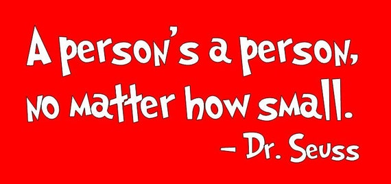 Items similar to Dr Seuss Quote A person's a person Vinyl Wall Art on Etsy