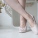 Soft leather urban ballerinas. Thistle.