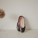 Winter SALE......Soft Leather Ballet Flats. Dark Green Quartz.