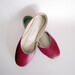 new. Soft leather ballet flats. Rouge.