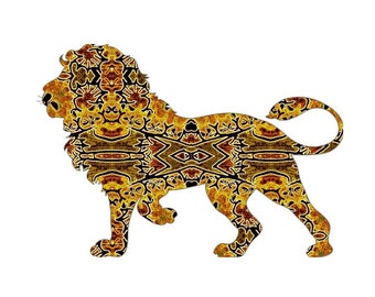 Lion Painting, Whimsical Animal Paintings, Modern Lion Wall Art, Zoo Animals Canvas Art AUGUST Birthday Gift, Leo the Lion Art, Lion Paintin