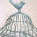 RESERVED-Tiffany Blue Medium Birdcage- Wedding Card Holder