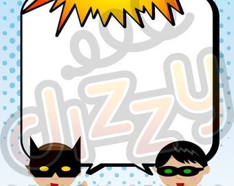 Super Hero Birthday Thank You Card - PRINTABLE DIY