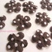 Appliques Brown Polka Dots padded appliques embellishmentsgreat for hair clips, beanies, kufis, angel wings, puffs