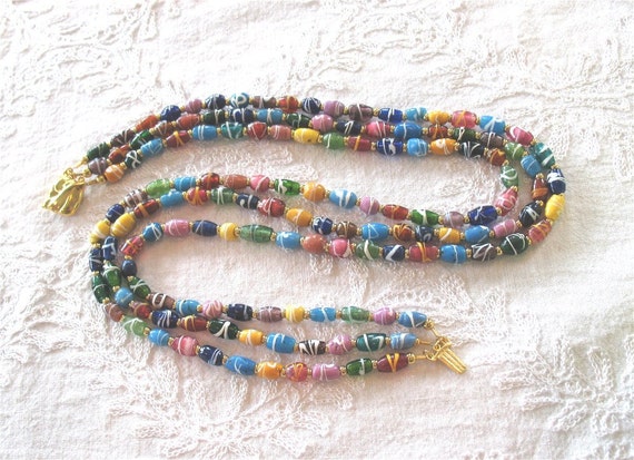 Triple strand Fancy Venetian Beads