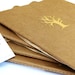 Tree of Life notebook - hand printed - gold dancing figures