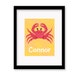 Personalized Crab Children's Room Decor Wall Art Print - 8 x 10 print