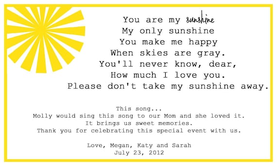 Lyrics Center You Are My Sunshine Song Lyrics Youtube