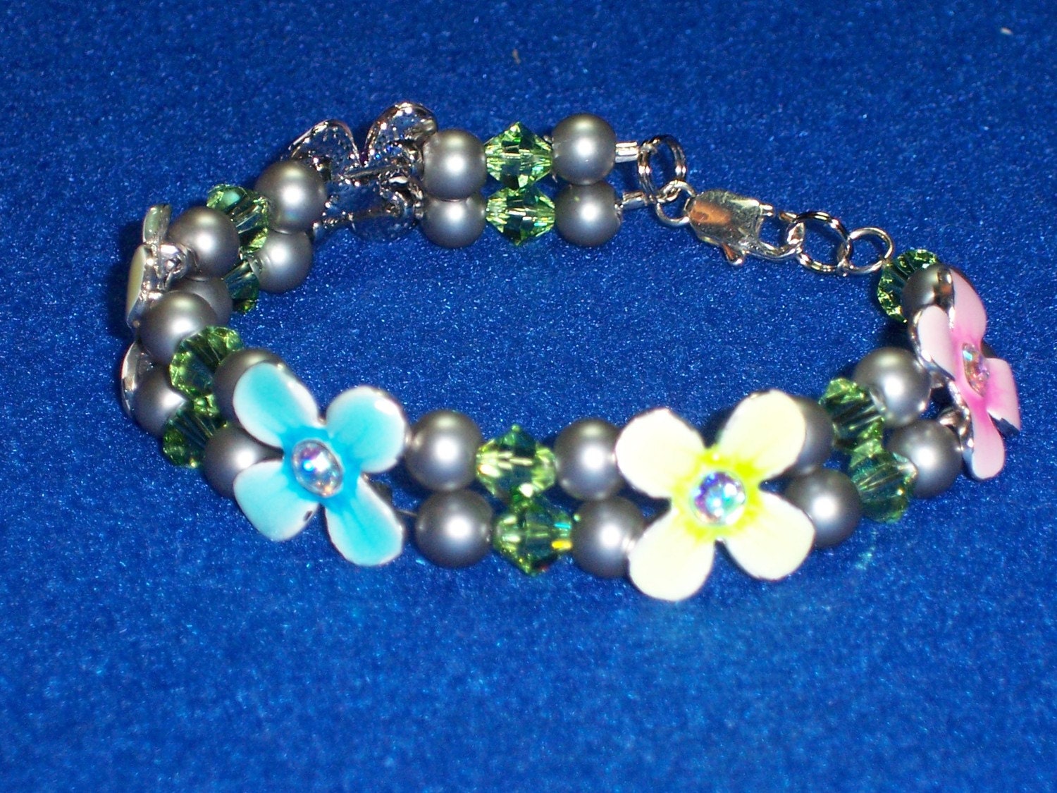 Enamel Flower Bracelet