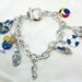 Vintage Beach Theme Enamel Charm Bracelet
