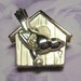 SALE Vintage Singing Bird and Bird House Brooch