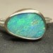 Australian Boulder Opal Ring - 18 k gold and sterling silver