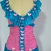 30% OFF HAPPY 2012 SALE hot pink and blue fairy tinged top...