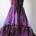romantic vintage inspired burgundy dress with lace,roses,vintage motifs and shabby detail...