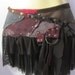 vintage inspired bohemian chocolate leather mini skirt belt/tutu with stud detail....
