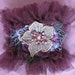 FREE POSTAGE...vintage inspired leather and lace cuff with vintage motif...