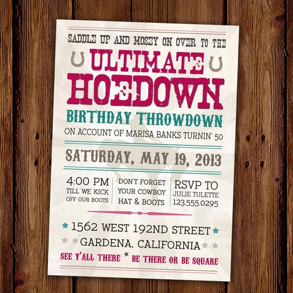 Country Hoedown Invitations 3