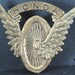 GOLD Tone Honda Motorcycle Pin WHEELS & WINGS