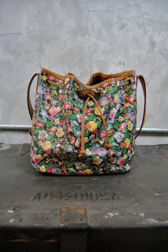 vintage purse KENZO PARIS floral printed by youngandukraine