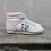 vintage shoes, 1980's MiCKEY and MiNNiE Mouse high top sneakers, lace up, size 8.5, 39