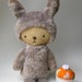 ASTRID Large Faux Beaver Fur Gumdrop Kawaii Bunny Plushie