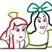 Evil Sisters Machine Applique Embroidery Design, Mulitple Sizes