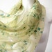 BIG SALE Green Spring Flowers Loop Circle Scarf infinity chiffon