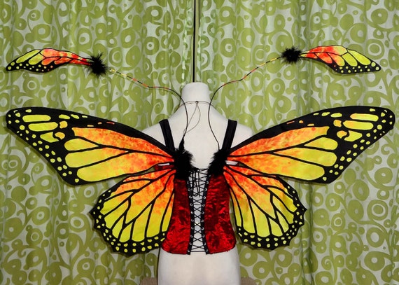Fire Fade Monarch Fairy Wings