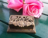 Vintage Floral Brass Stamp Box/Paper Weight Online Vintage, vintage clothing, home accents, vintage dress Vintage Floral Brass Stamp Box/Paper Weight Online Vintage, vintage clothing, home accents, vintage dress