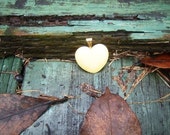 On Sale Vintage Shop White Heart Cream Heart Necklace 1970's Texarkana Texas On Sale Vintage Shop White Heart Cream Heart Necklace 1970's Texarkana Texas