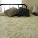 Vintage Bates George Washington Chenille Cream Hobnail Fringe Bedspread