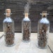 Glass Apothecary Bottle with Recycled Nails and Wood Rustic Reclaimed Western Wedding Topper