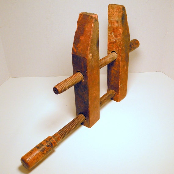 Items similar to Antique Wooden Vise - Vice Grip 