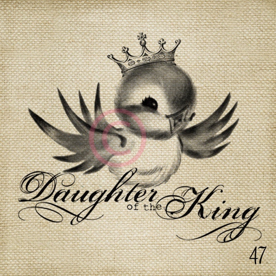 christian daughter of the king vintage bluebird large digital christian daughter of the king vintage bluebird large digital